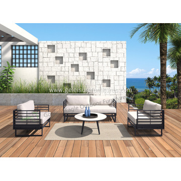 4pcs aluminum with HPL top garden sofa